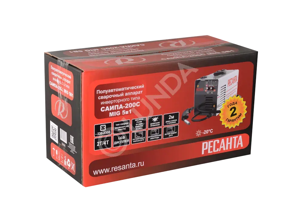 Сварочный полуавтомат САИПА-200C MIG 5в1, Ресанта